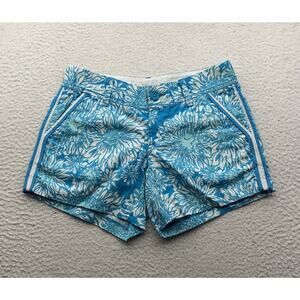 Lilly Pulitzer Callahan Shorts Womens 0 29x5 Low Rise Blue Preppy Tropical‎ Cute